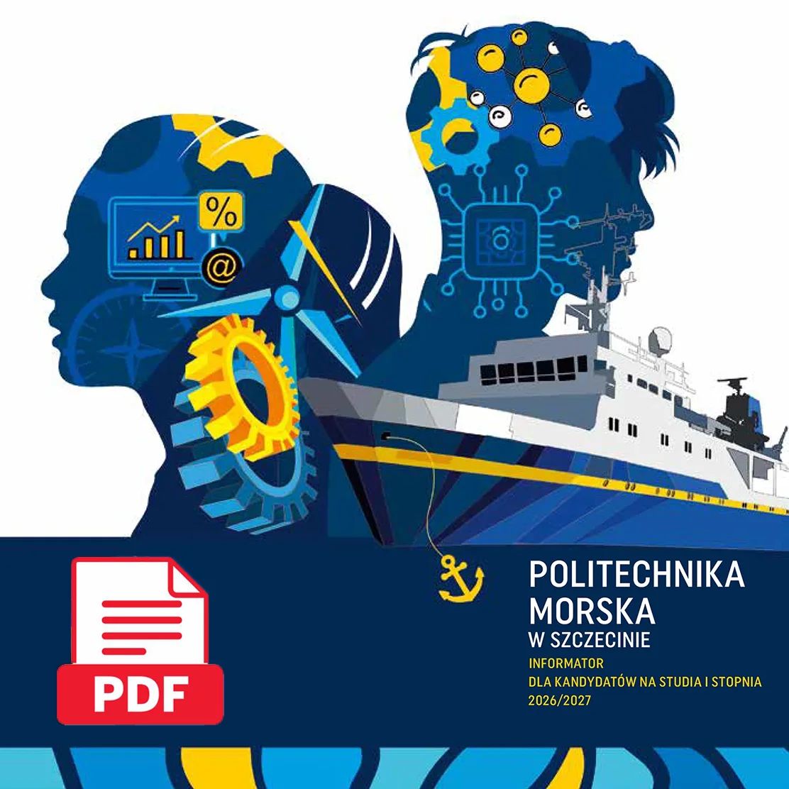 Informator - okładka - dla kandydatów na studia na Politechnice Morskiej w Szczecinie na rok akademicki 2026 - 2027