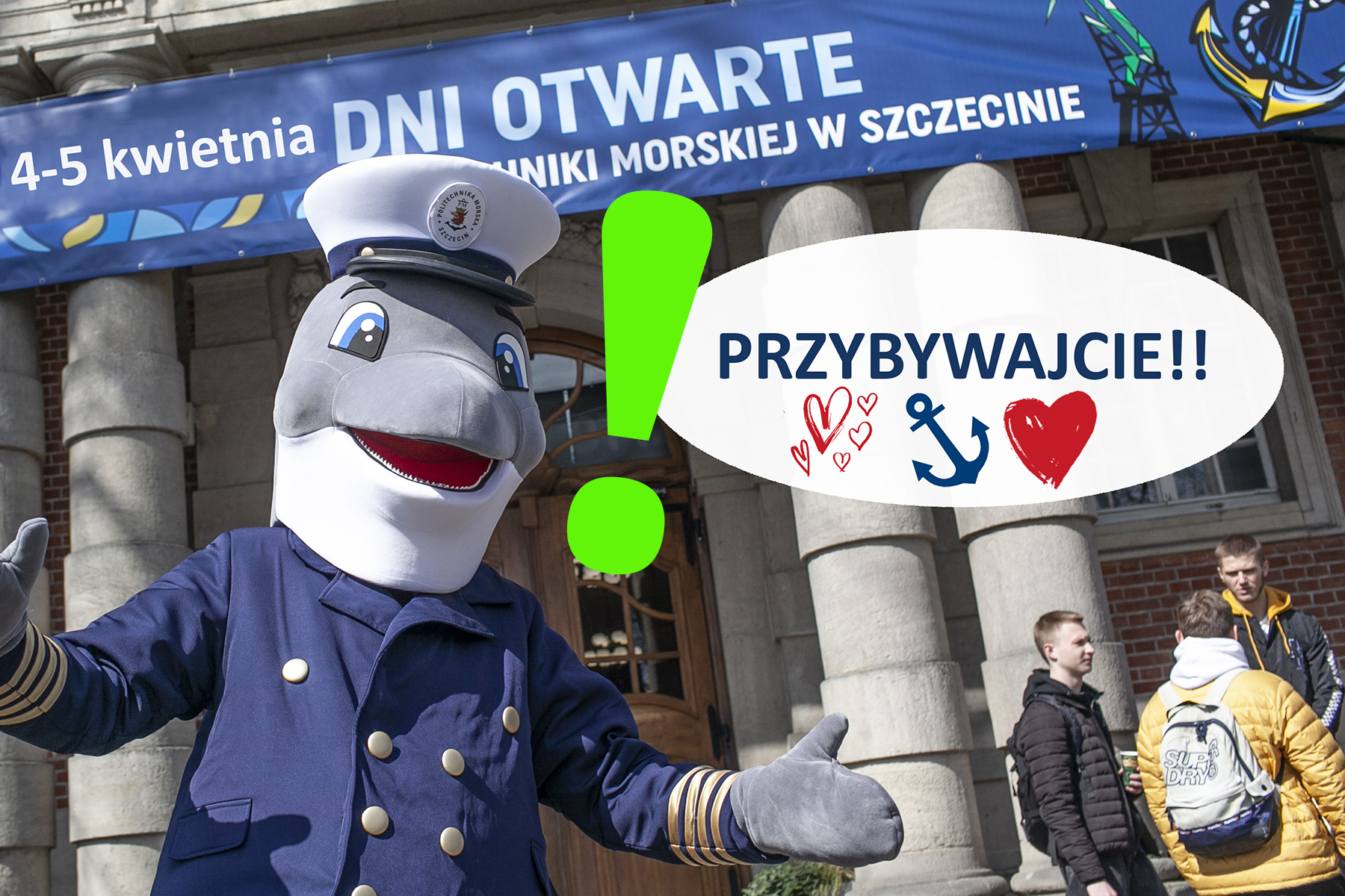 Morświn Michu - maskotka PM zaprasza na Dni otwarte!